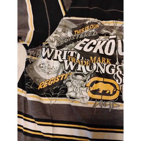 Vintage Ecko Unltd Graffiti Polo Shirt Men's XL - Picture 2 of 9